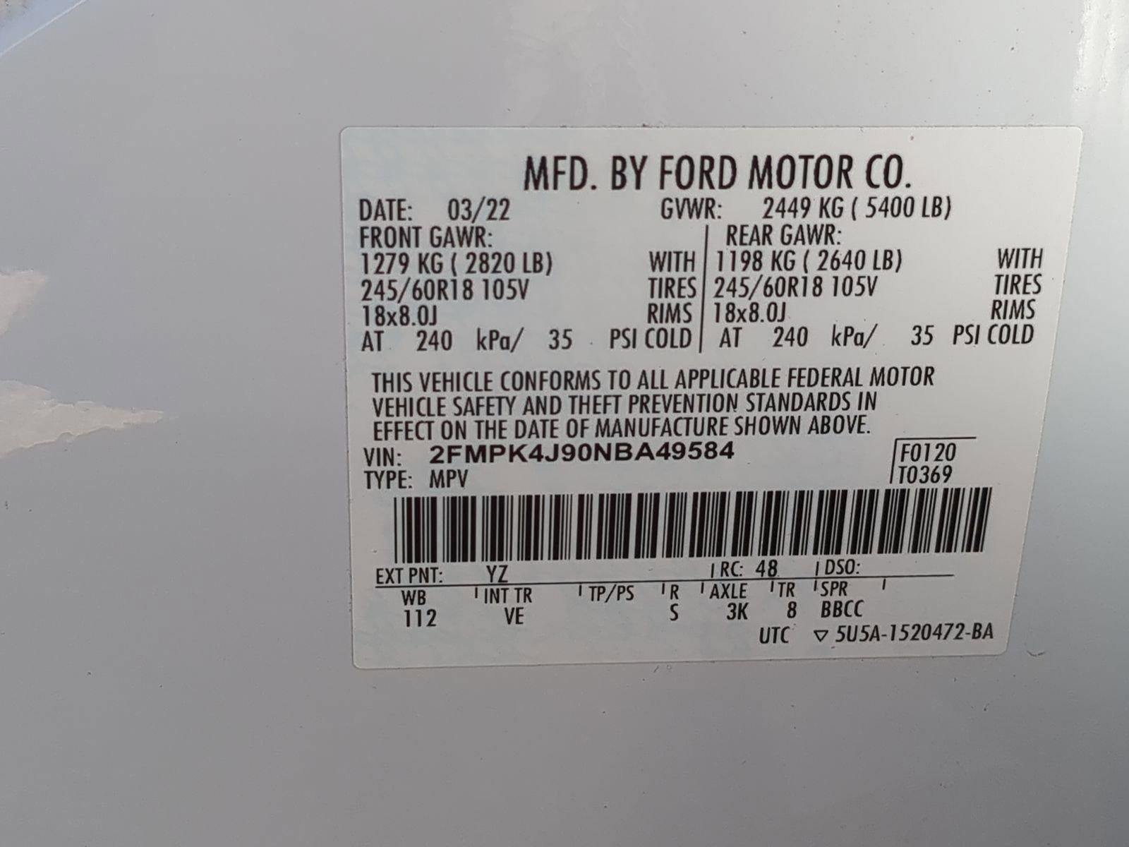 Certified 2022 Ford Edge SEL w/ Convenience Package image 35