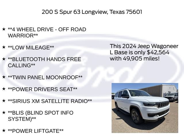 Used 2024 Jeep Wagoneer L 4WD w/ Premium Group I image 17