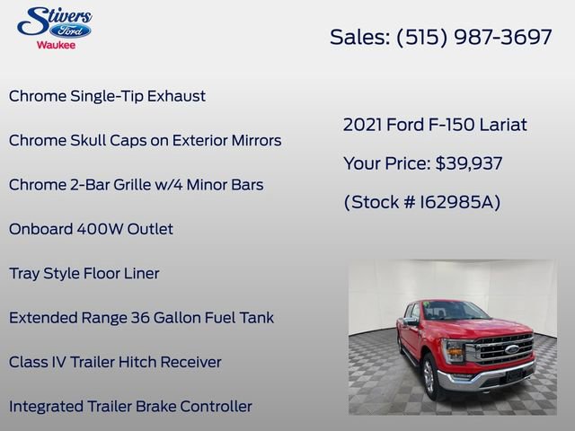 Certified 2021 Ford F150 Lariat w/ Max Trailer Tow Package AWD/4WD image 34