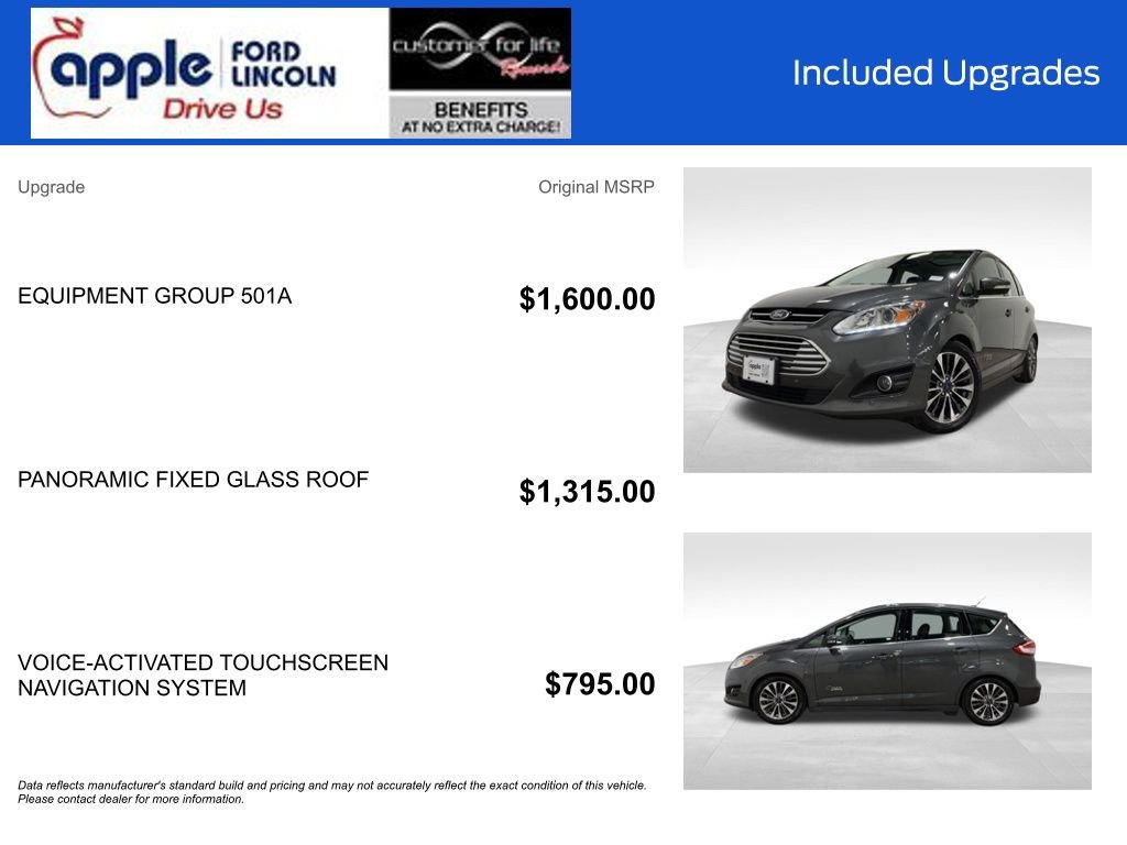 Certified 2017 Ford C-MAX Energi Titanium w/ Equipment Group 501A image 4