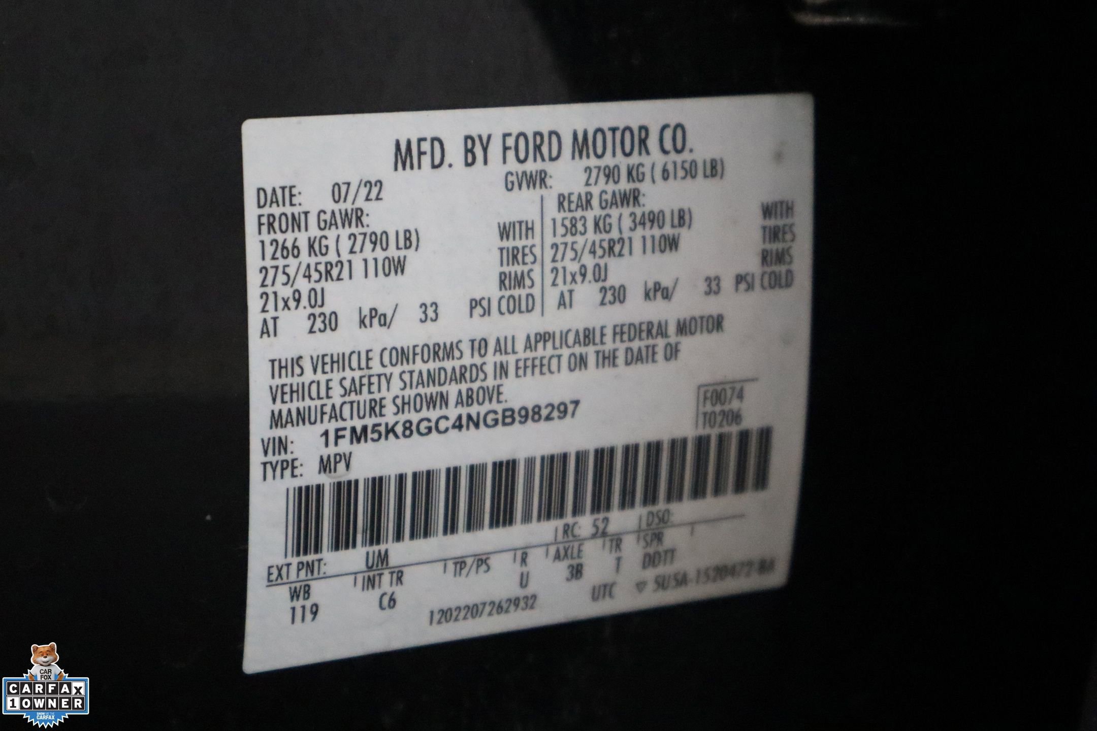 Certified 2022 Ford Explorer ST w/ Equipment Group 401A image 38