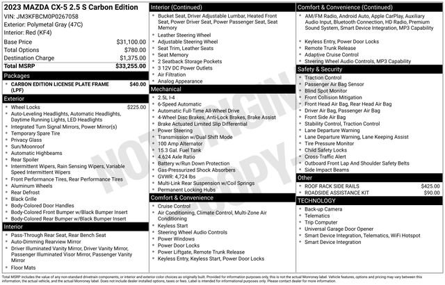 Used 2023 MAZDA CX-5 Carbon Edition AWD/4WD image 4