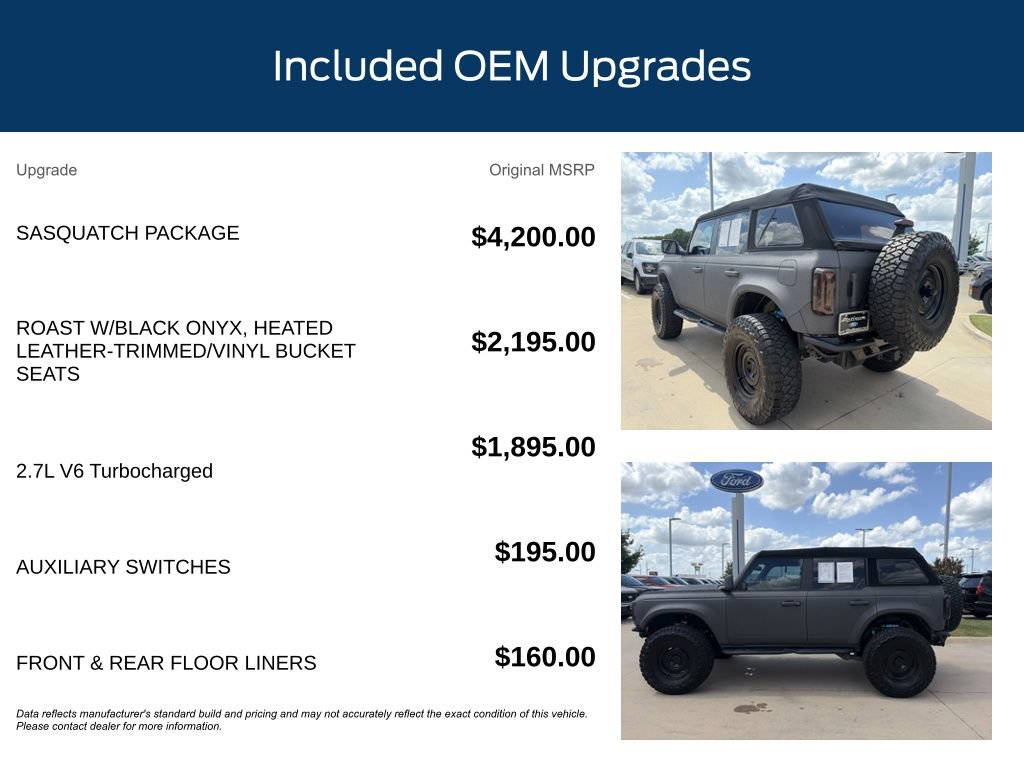 Certified 2021 Ford Bronco Outer Banks w/ Sasquatch Package AWD/4WD image 11