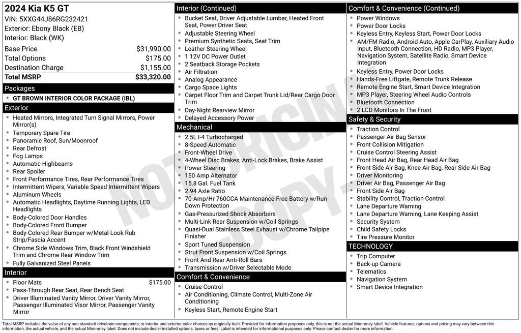 Used 2024 Kia K5 GT image 45
