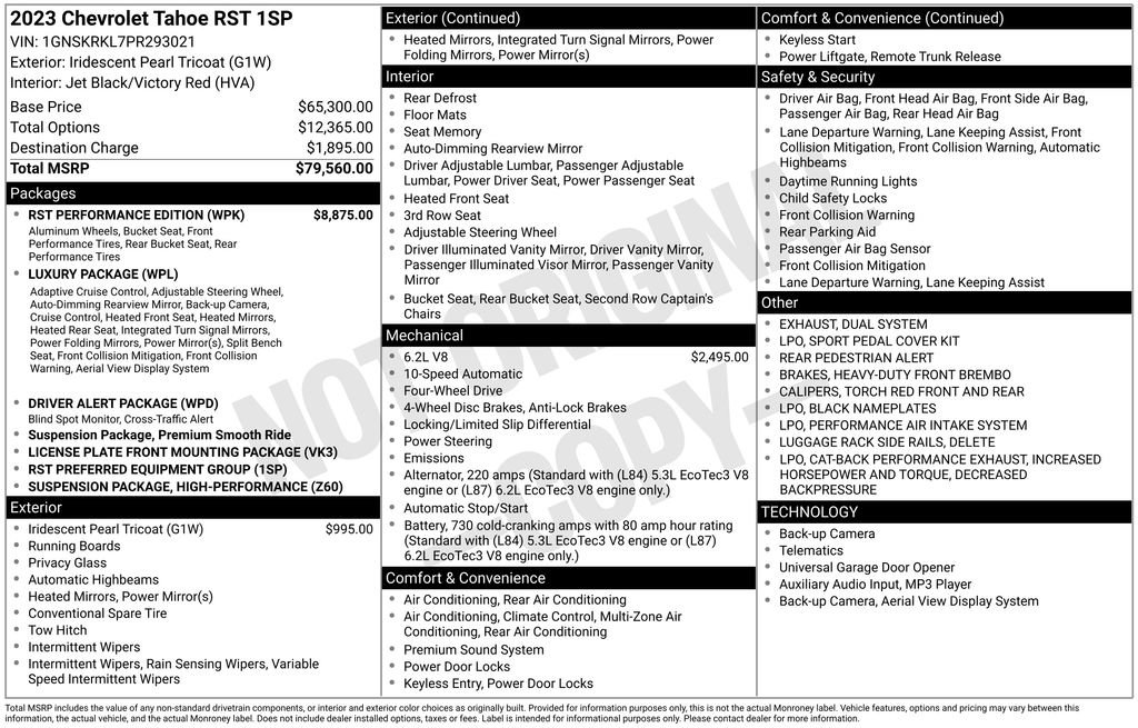 Used 2023 Chevrolet Tahoe RST w/ RST Performance Edition image 6