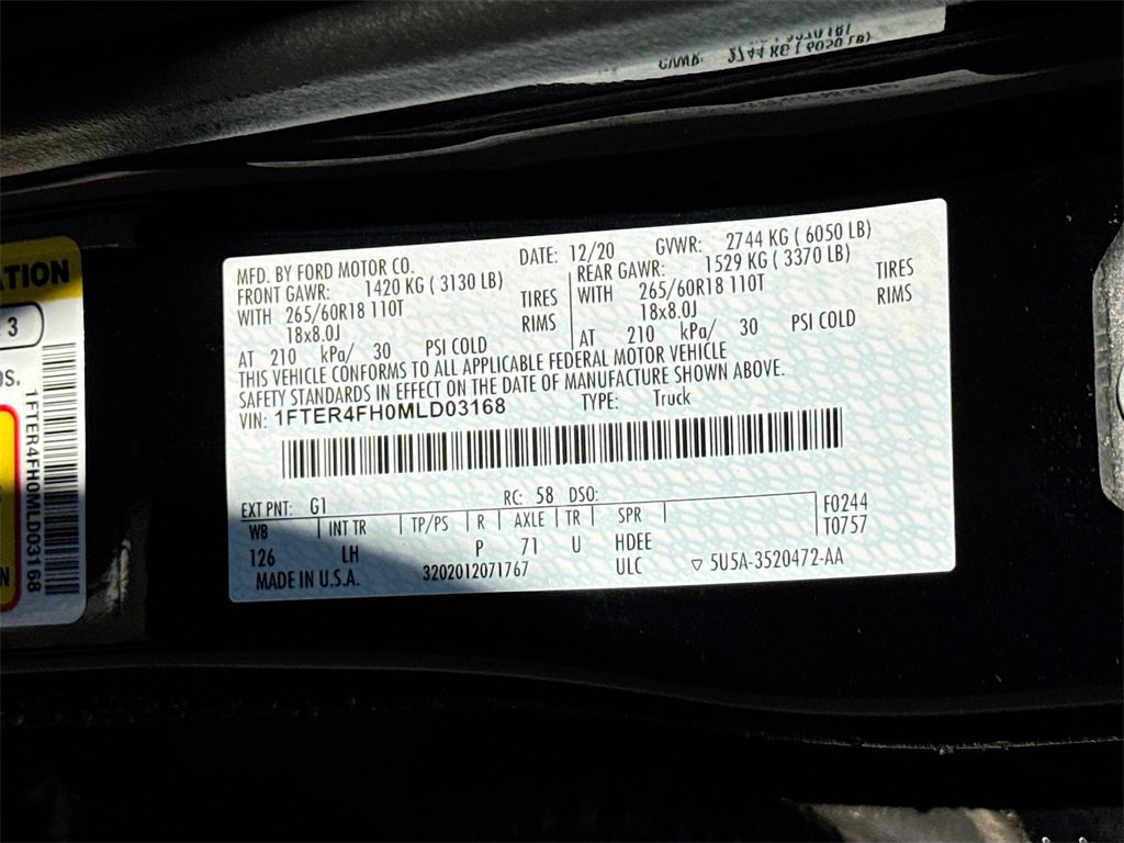 Certified 2021 Ford Ranger XLT w/ Equipment Group 302A High image 24