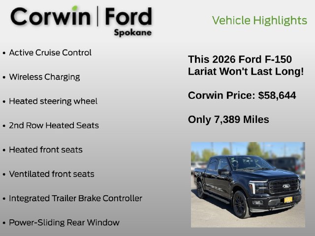 Certified 2026 Ford F150 Lariat w/ Equipment Group 502A High AWD/4WD image 13