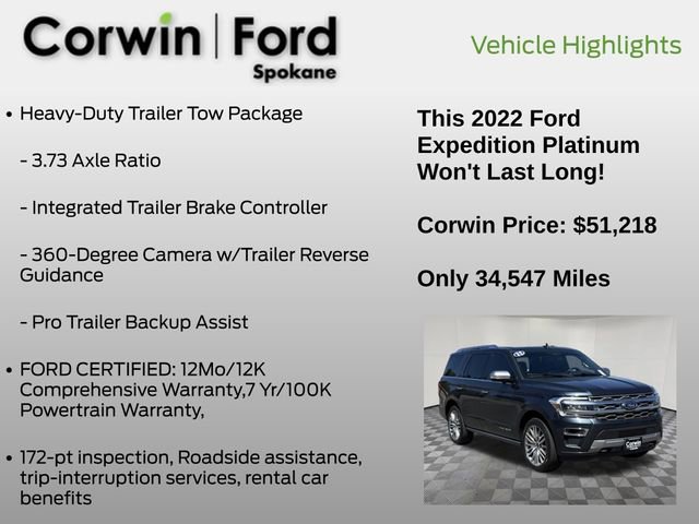 Certified 2022 Ford Expedition Platinum AWD/4WD image 7