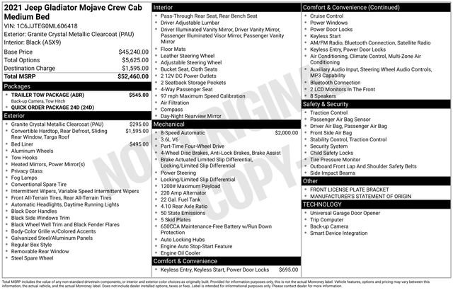 Used 2021 Jeep Gladiator Mojave w/ Trailer Tow Package image 34