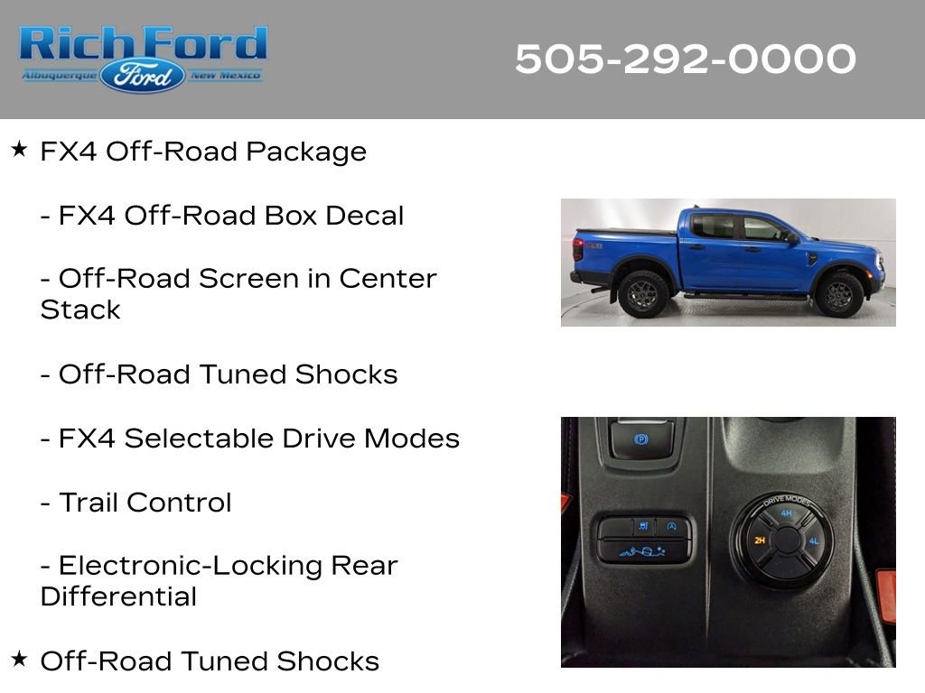 Certified 2025 Ford Ranger XLT w/ FX4 Off-Road Package AWD/4WD image 22