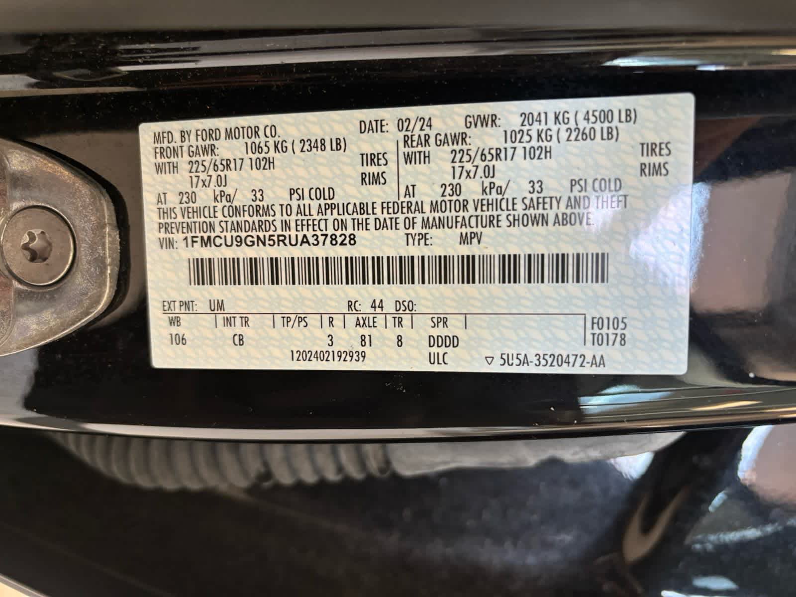 Certified 2024 Ford Escape Active AWD/4WD image 12