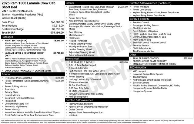 Used 2025 RAM 1500 Laramie w/ Night Edition image 11