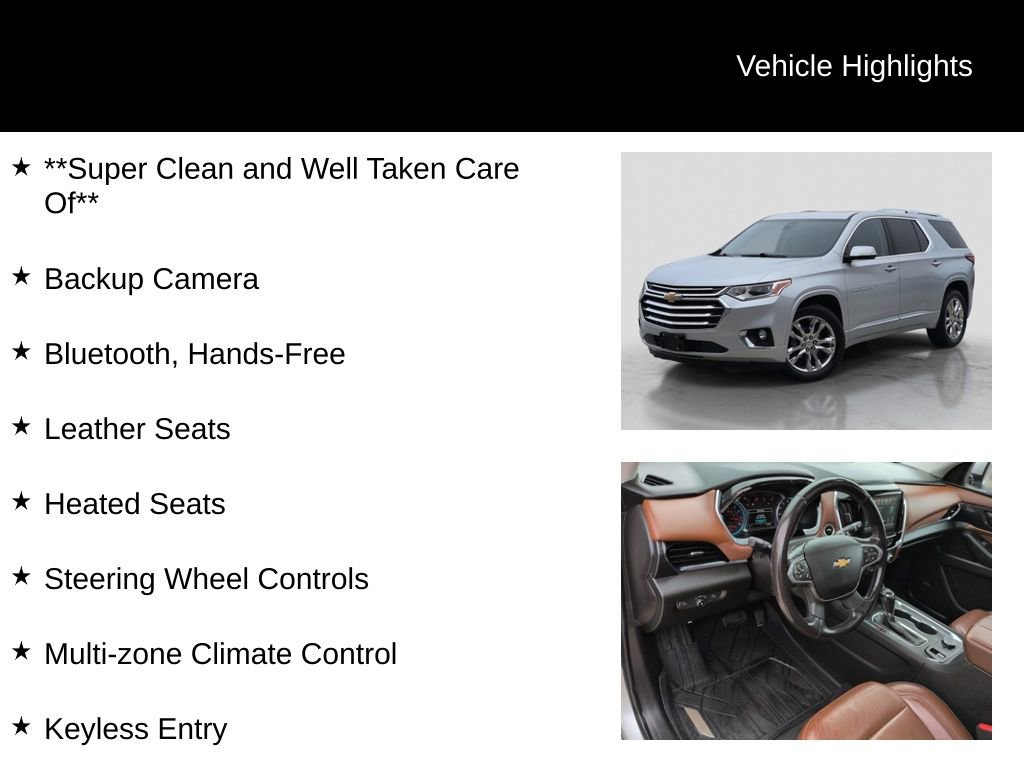 Used 2018 Chevrolet Traverse High Country w/ LPO, Floor Liner Package AWD/4WD image 5