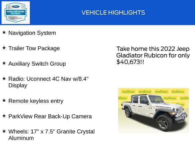 Used 2022 Jeep Gladiator Rubicon w/ Trailer Tow Package image 18