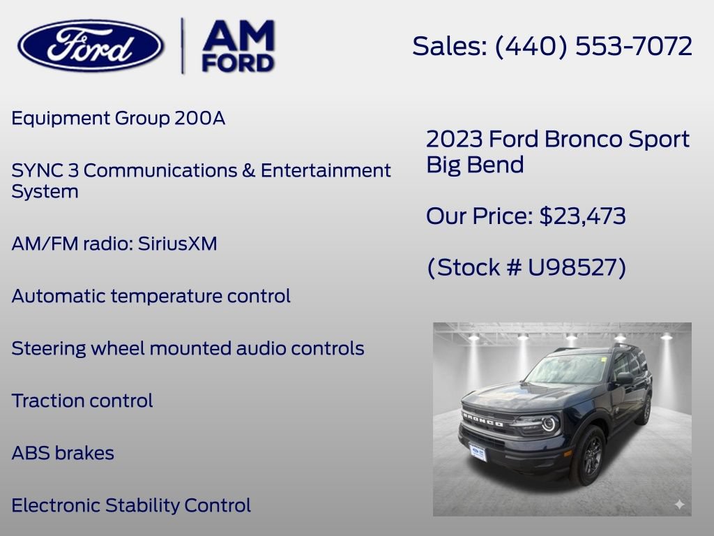 Certified 2023 Ford Bronco Sport Big Bend AWD/4WD image 8