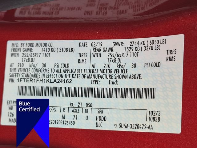 Certified 2019 Ford Ranger XLT w/ Equipment Group 301A Mid AWD/4WD image 36