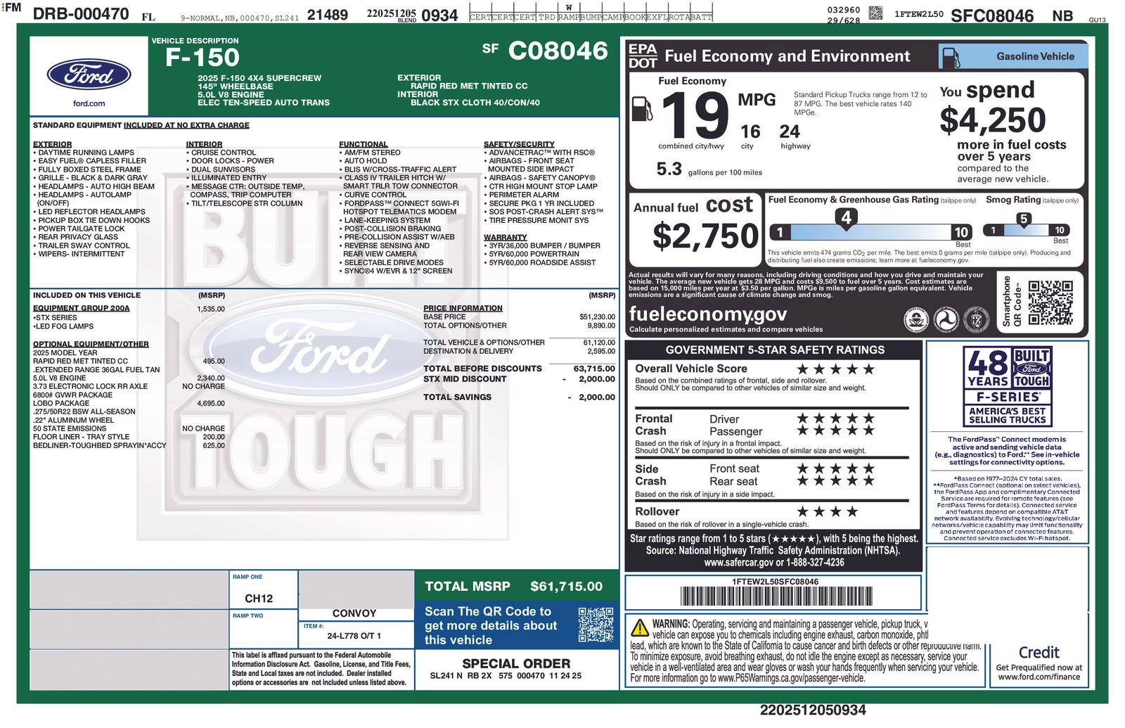 Certified 2025 Ford F150 STX w/ LOBO Package AWD/4WD image 56