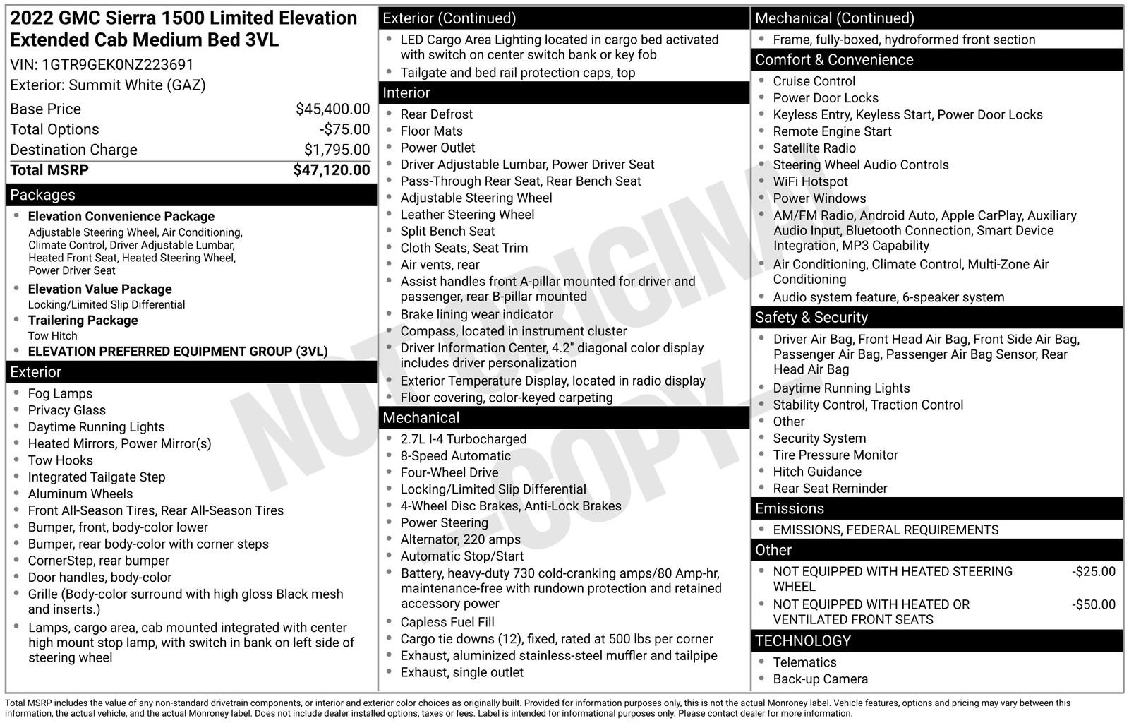 Used 2022 GMC Sierra 1500 Elevation image 4