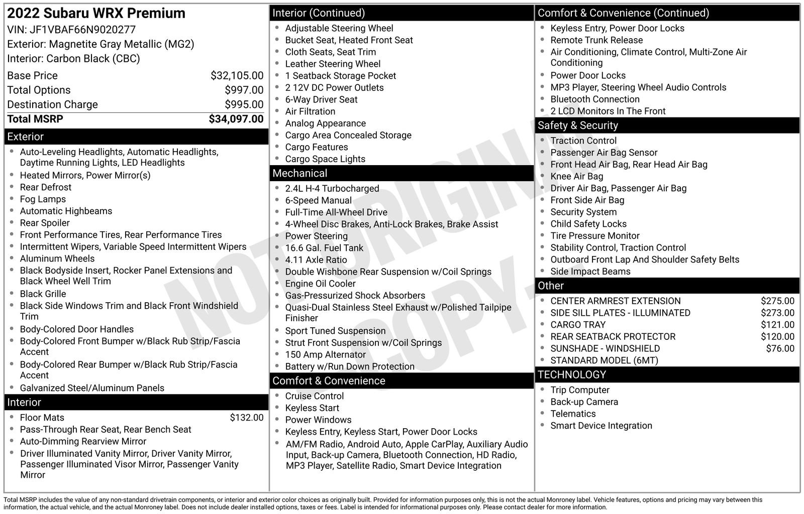 Used 2022 Subaru WRX Premium image 4