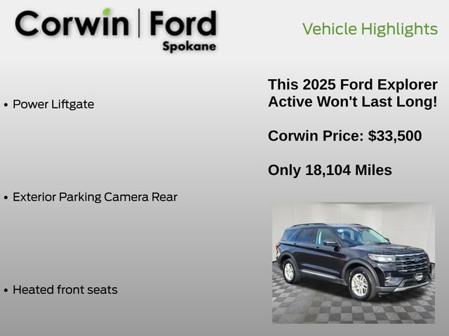 Certified 2025 Ford Explorer Active AWD/4WD image 13