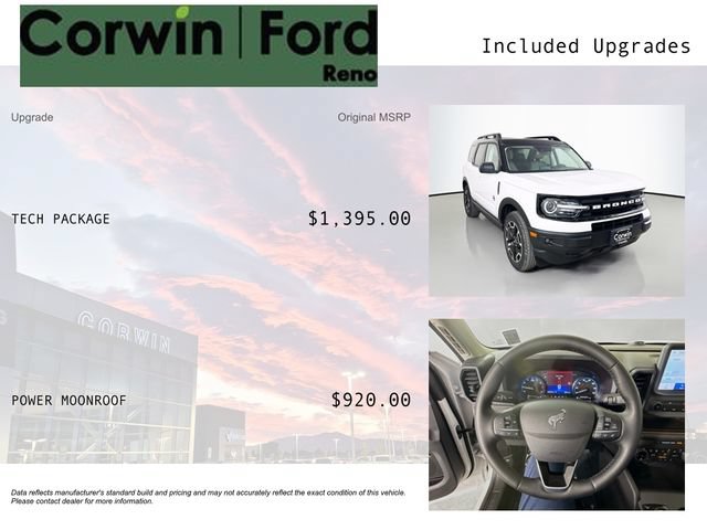Certified 2024 Ford Bronco Sport Outer Banks w/ Tech Package AWD/4WD image 3