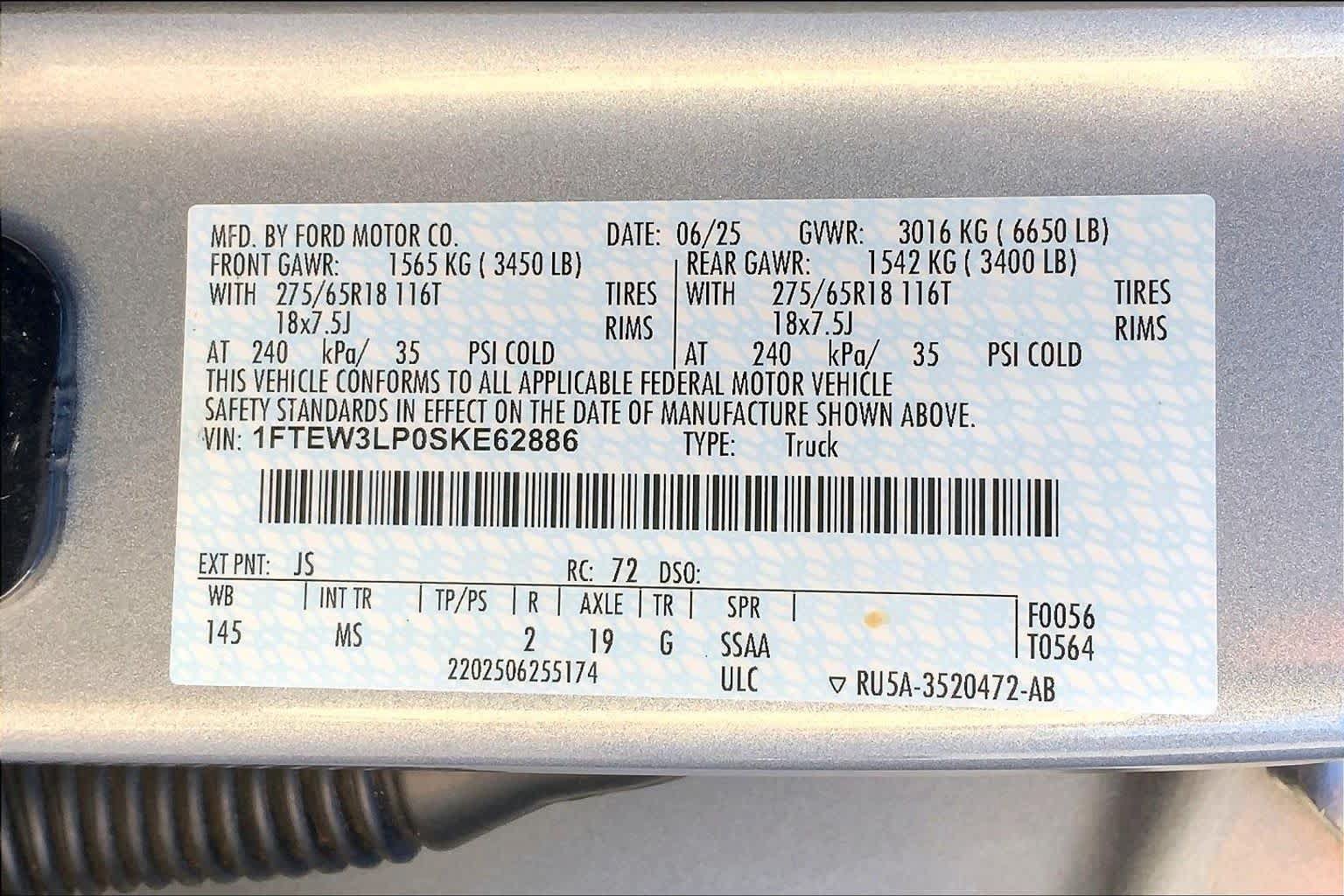 Certified 2025 Ford F150 XLT w/ Equipment Group 301A Standard AWD/4WD image 37