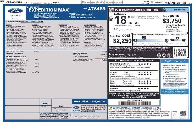 Certified 2021 Ford Expedition Max King Ranch AWD/4WD image 28