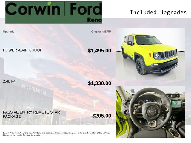 Used 2017 Jeep Renegade Sport w/ Power & Air Group AWD/4WD image 3
