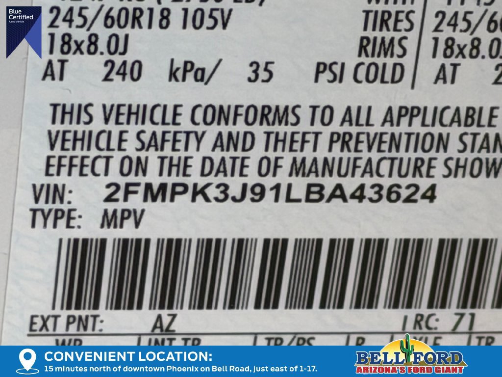 Certified 2020 Ford Edge SEL w/ Convenience Package FWD image 37