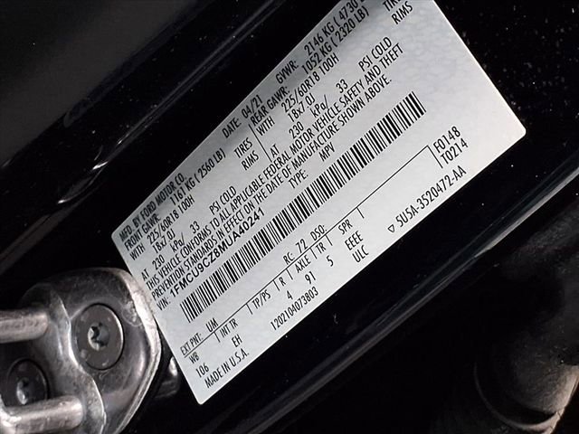 Certified 2021 Ford Escape SEL image 31