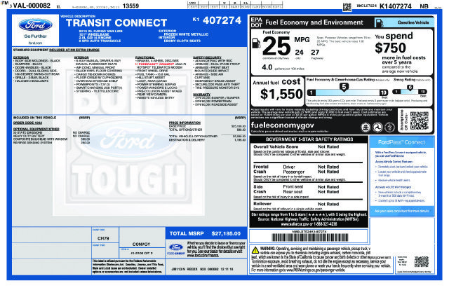 Certified 2019 Ford Transit Connect XL FWD image 3