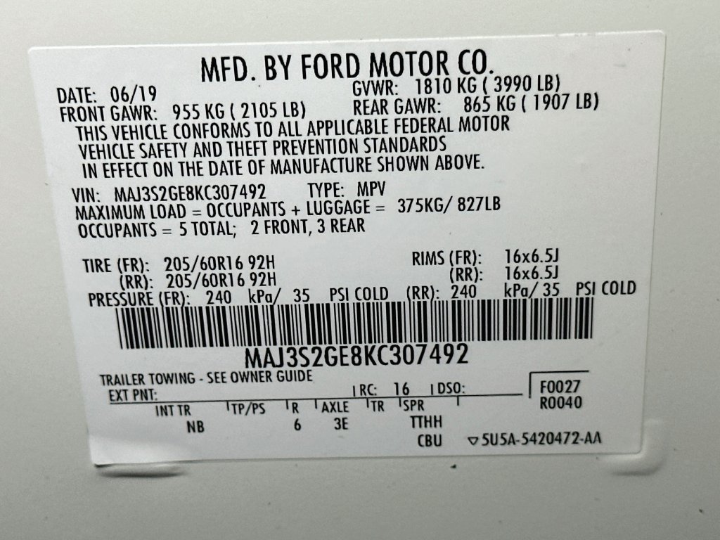 Certified 2019 Ford EcoSport SE w/ SE Convenience Package FWD image 24