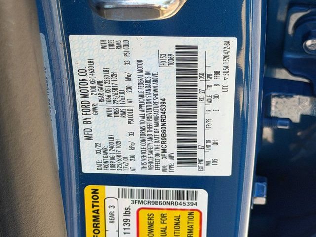 Certified 2022 Ford Bronco Sport Big Bend w/ Convenience Package AWD/4WD image 27
