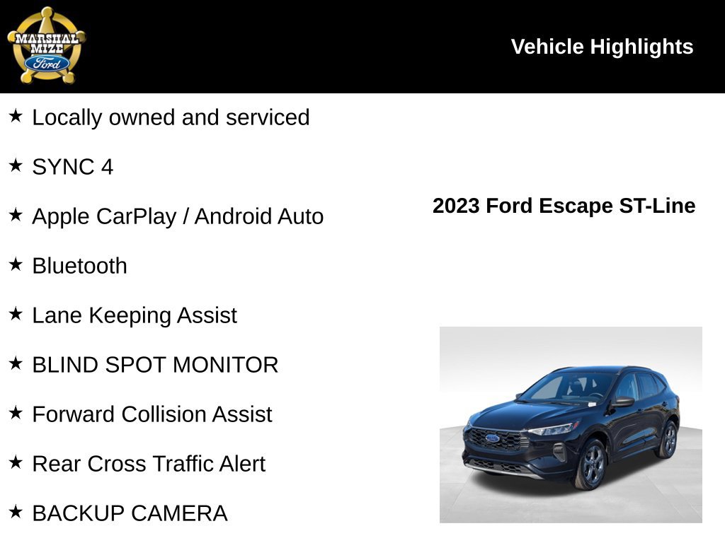 Certified 2023 Ford Escape ST-Line w/ Tech Pack #1 AWD/4WD image 2
