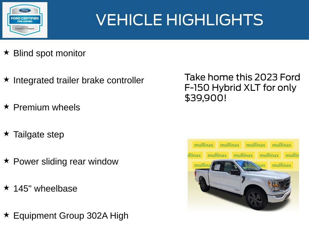 Certified 2023 Ford F150 XLT w/ Equipment Group 302A High AWD/4WD image 22