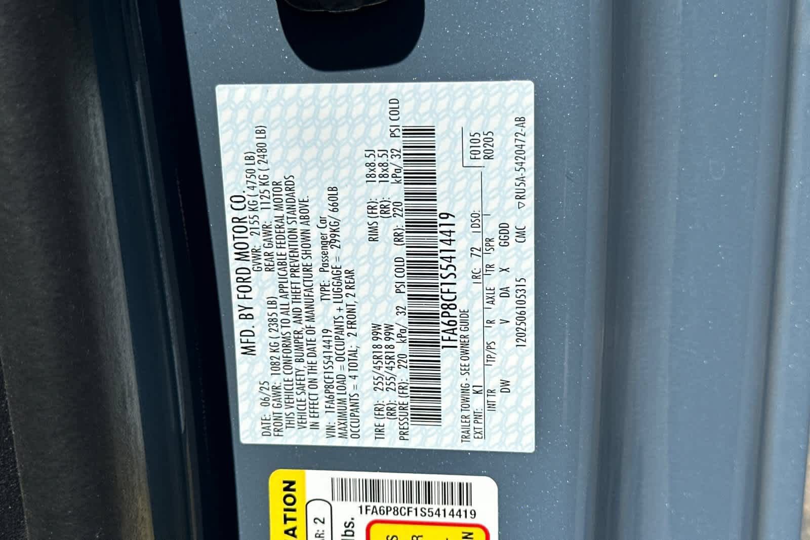 Certified 2025 Ford Mustang GT RWD image 28