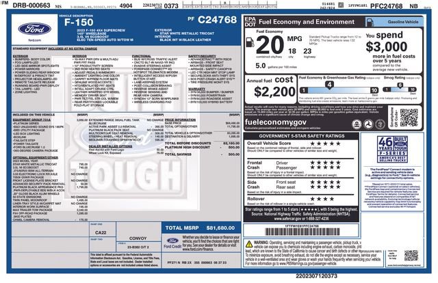 Certified 2023 Ford F150 Platinum w/ Equipment Group 701A High AWD/4WD image 4