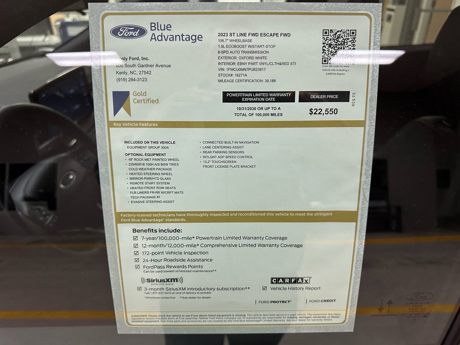 Certified 2023 Ford Escape ST-Line w/ Tech Pack #1 image 9