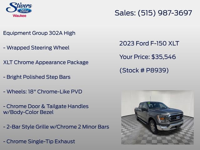 Certified 2023 Ford F150 XLT w/ Equipment Group 302A High image 21