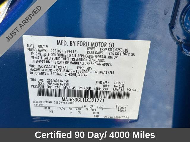 Certified 2020 Ford EcoSport SE w/ SE Convenience Package AWD/4WD image 28