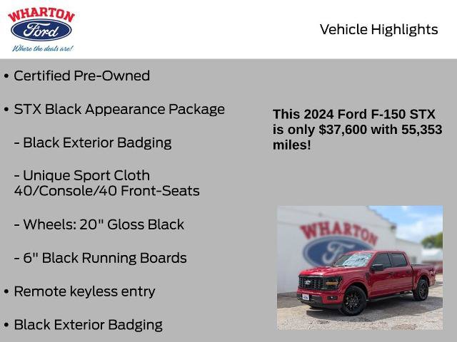 Certified 2024 Ford F150 STX w/ STX Black Appearance Package RWD image 6