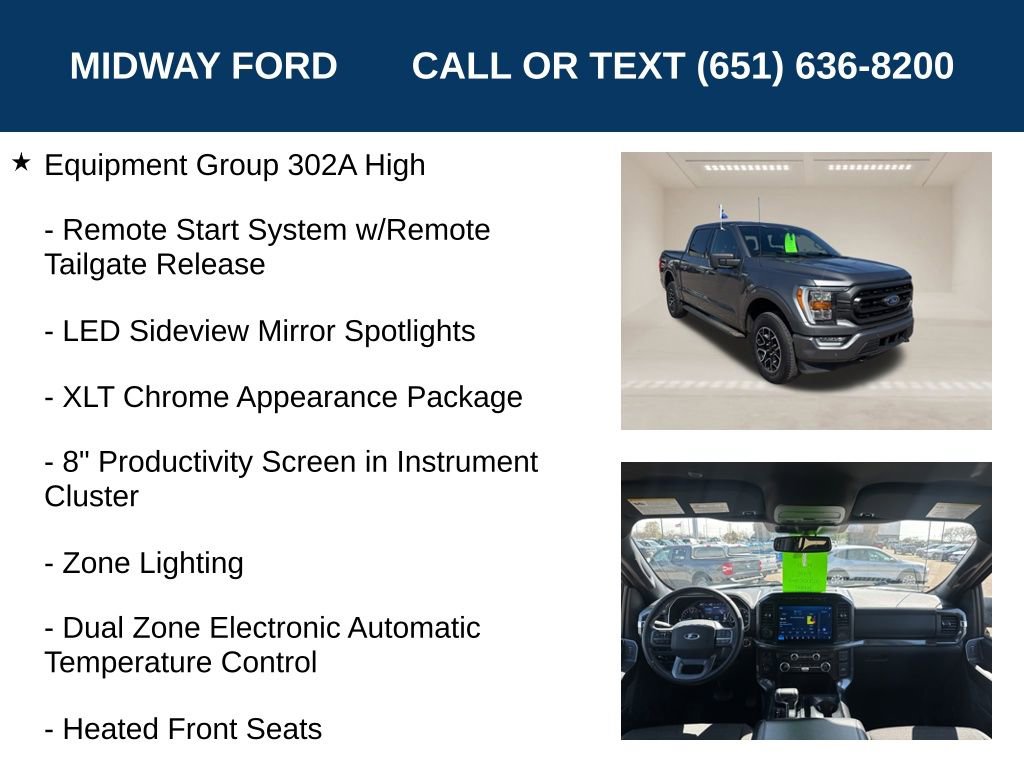 Certified 2023 Ford F150 XLT w/ Equipment Group 302A High AWD/4WD image 12