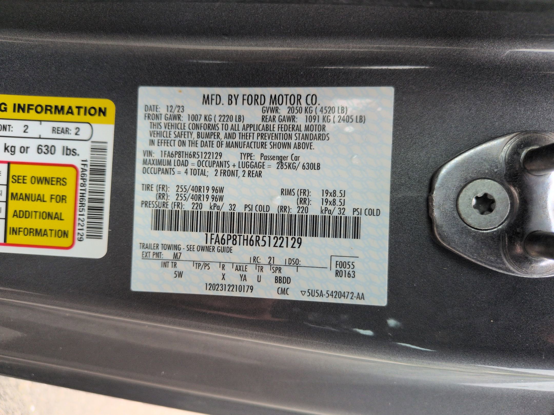 Certified 2024 Ford Mustang Premium RWD image 37