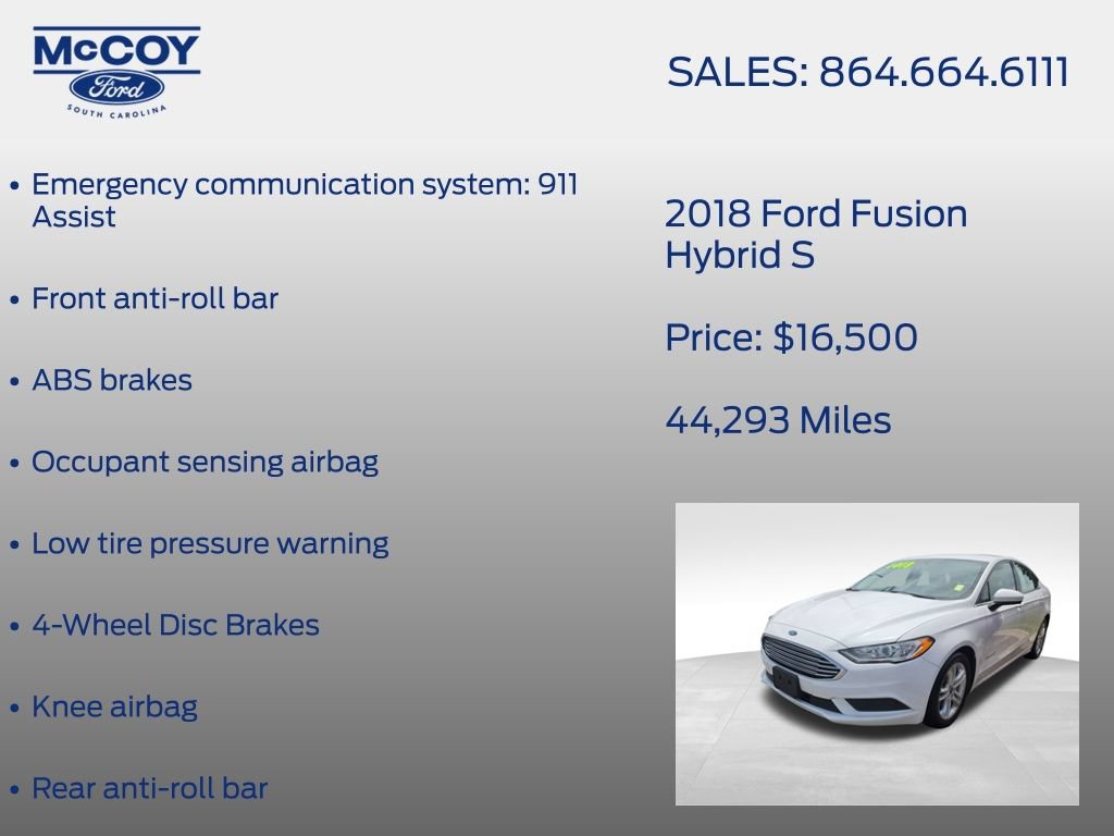 Certified 2018 Ford Fusion S FWD image 13