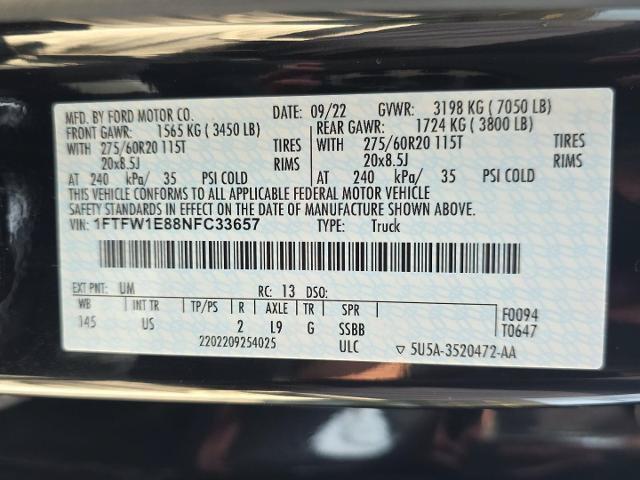 Certified 2022 Ford F150 XLT w/ Equipment Group 302A High AWD/4WD image 31