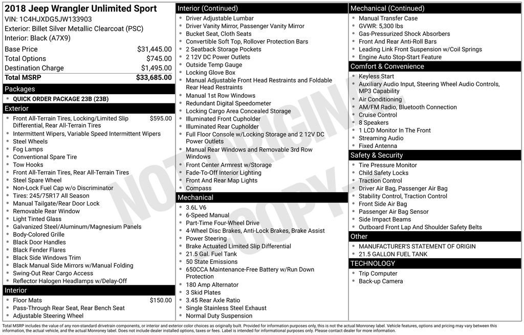 Used 2018 Jeep Wrangler Unlimited Sport image 34