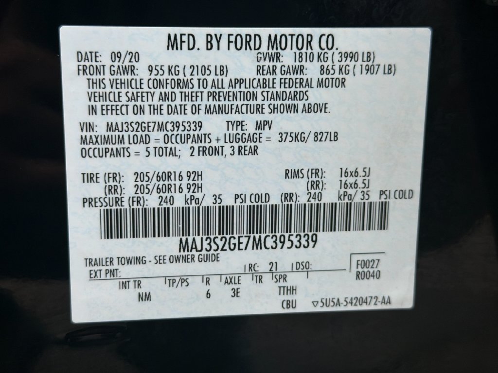 Certified 2021 Ford EcoSport SE w/ SE Convenience Package FWD image 33