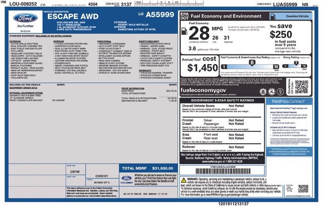 Certified 2020 Ford Escape SEL AWD/4WD image 31