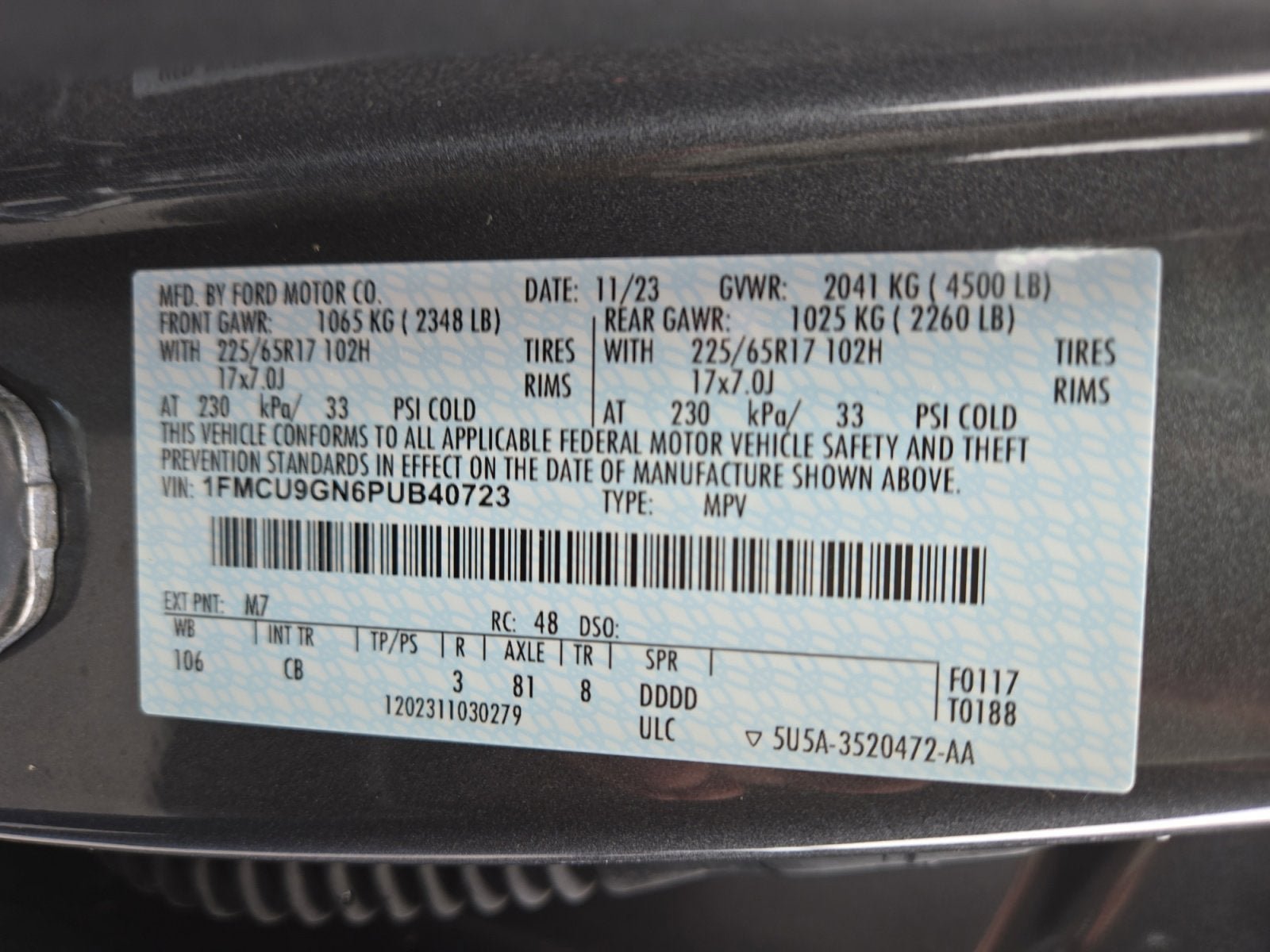 Certified 2023 Ford Escape Active AWD/4WD image 27