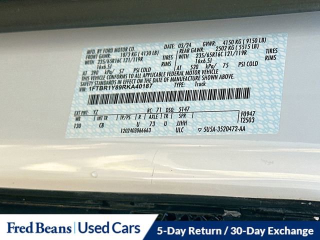 Certified 2024 Ford Transit 250 Low Roof w/ Exterior Upgrade Package image 31